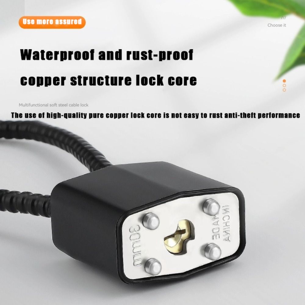 Cable Lock Flexible - Lucchetto Portatile Multifunzionale per Cavi, Morbido